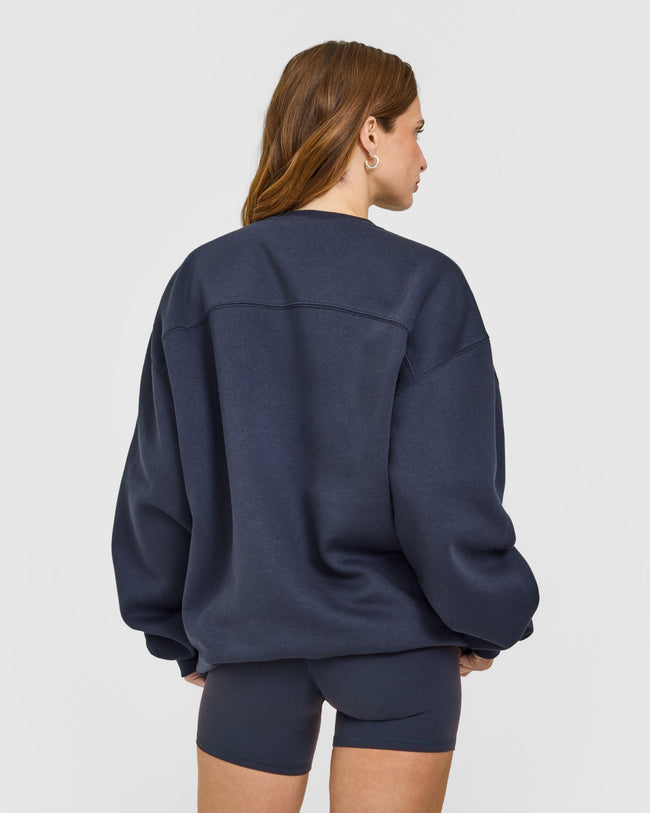 Foundations Oversized Oner Girlfriend Sweatshirt | True Blue
