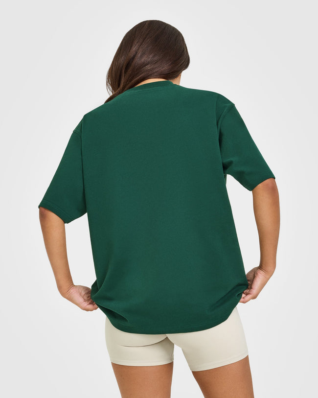 Oversized Oner Girlfriend Washed T-Shirt | Racing Green