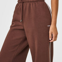 Jersey Tracksuit Straight Leg Joggers | Espresso Brown