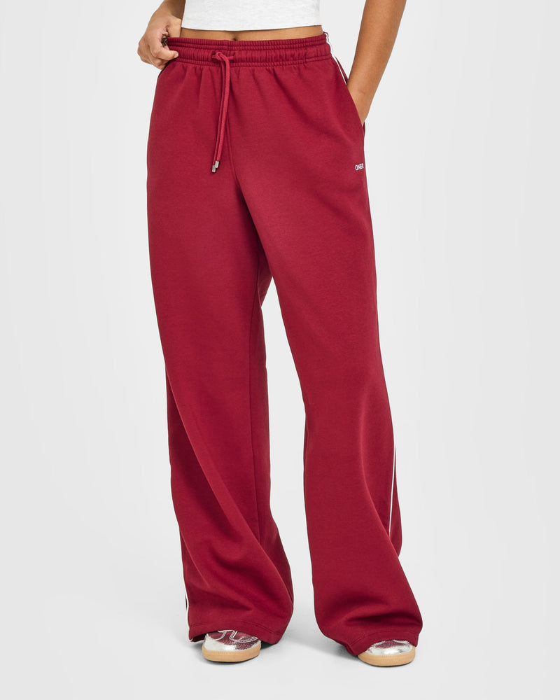 Jersey Tracksuit Straight Leg Sweatpants in Ruby Red | Oner Active US