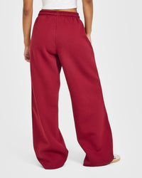 Jersey Tracksuit Straight Leg Joggers | Ruby Red