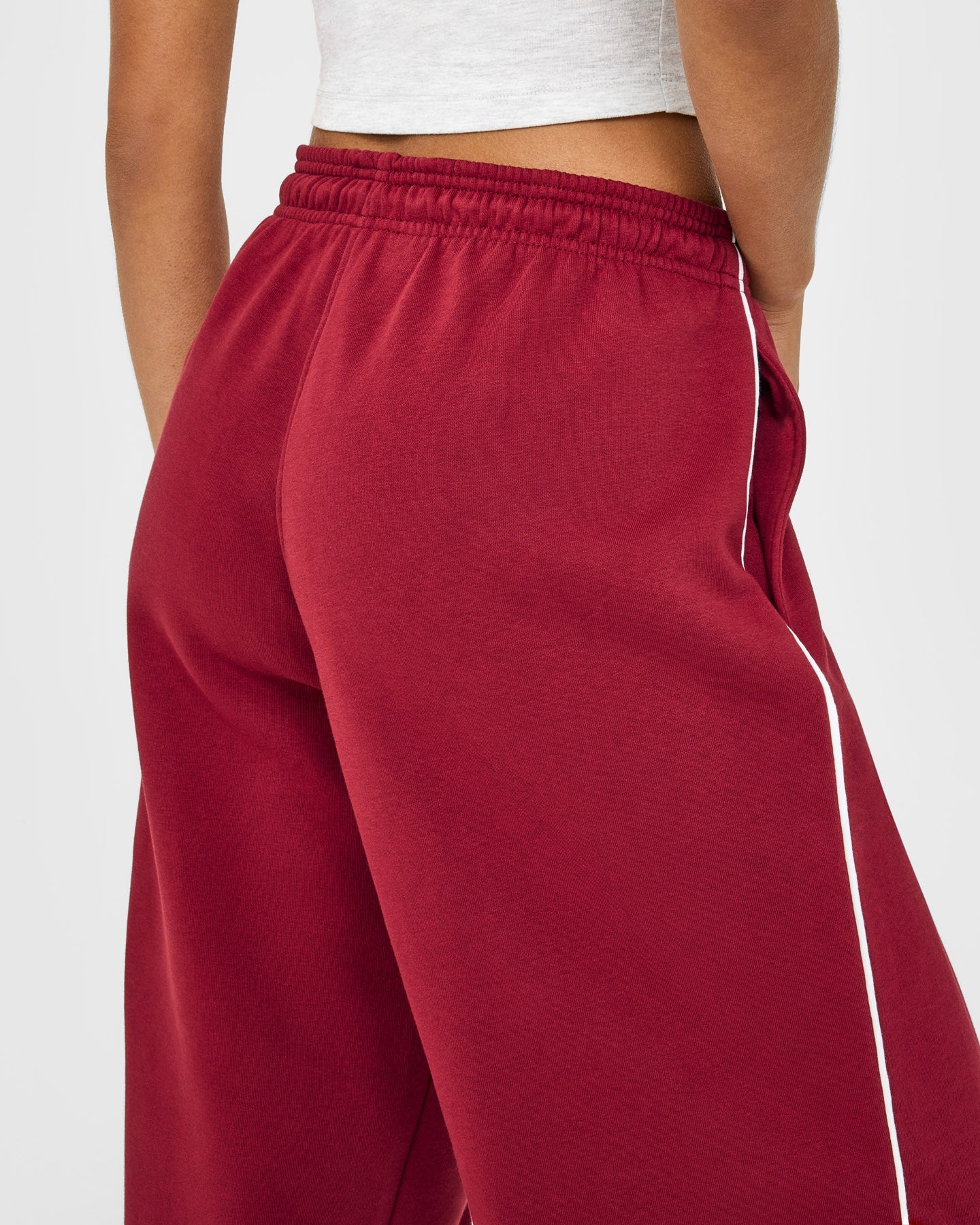 Jersey Tracksuit Straight Leg Joggers | Ruby Red