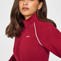 Jersey Tracksuit Zip Through Jacket | Ruby Red