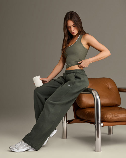 Foundations Straight Leg Sweatpants | Dark Khaki