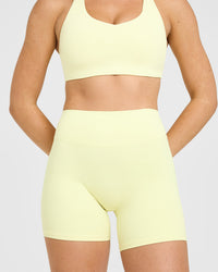 SoftMotion™ High Waisted Shorts 6" | Pastel Yellow