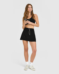 SoftMotion™ Skort with White Logo | Black