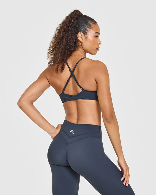 Unified Micro Bralette White Logo | True Blue