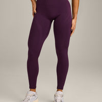 EnhanceLift™ Seamless Leggings with Gray Logo | Blackberry Purple