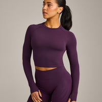 Oner Seamless Fitted Long Sleeve Mid Top | Light Blackberry Purple