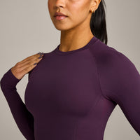 Oner Seamless Fitted Long Sleeve Mid Top | Light Blackberry Purple