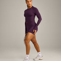 Oner Seamless Fitted Long Sleeve Mid Top | Light Blackberry Purple
