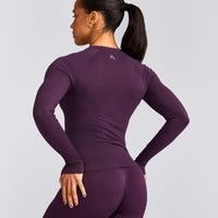 Oner Seamless Fitted Long Sleeve Regular Top | Light Blackberry Purple