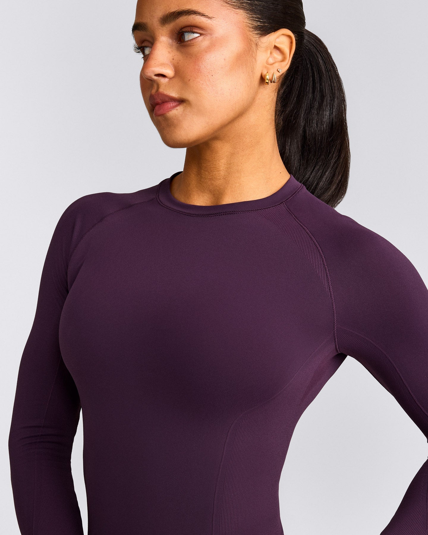 Oner Seamless Fitted Long Sleeve Regular Top | Light Blackberry Purple