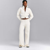 Mid Weight Cotton Knit Cardigan | Marshmallow White