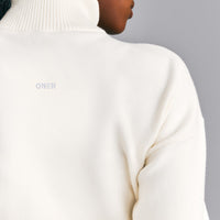 Mid Weight Cotton Knit Cardigan | Marshmallow White