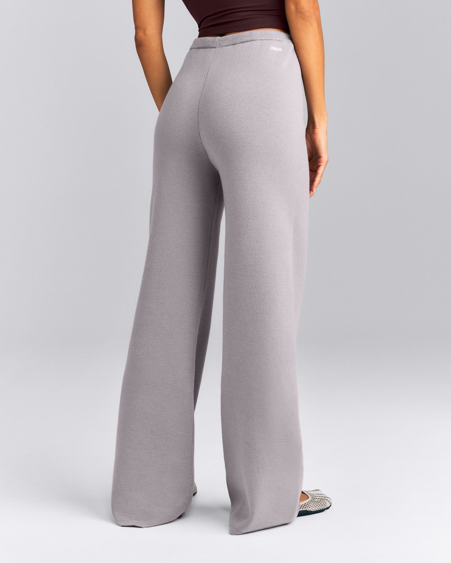 Mid Weight Cotton Knit Trouser | Dark Zinc Gray