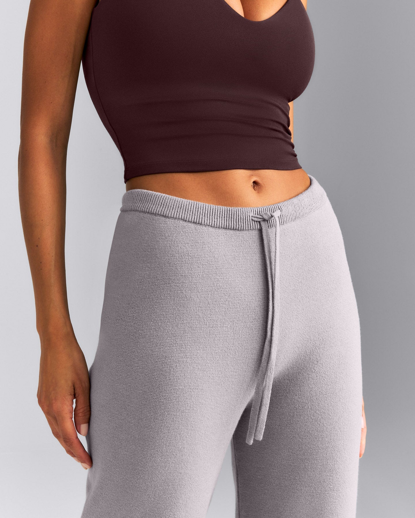 Mid Weight Cotton Knit Trouser | Dark Zinc Gray