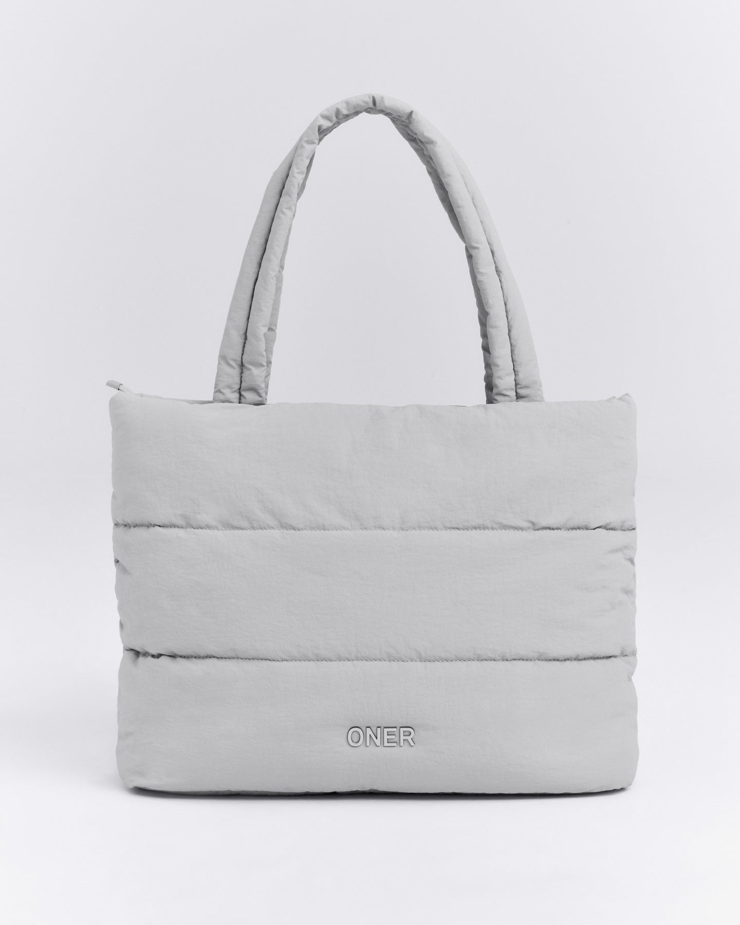 Quilted Tote Bag New Branding | Platinum Gray