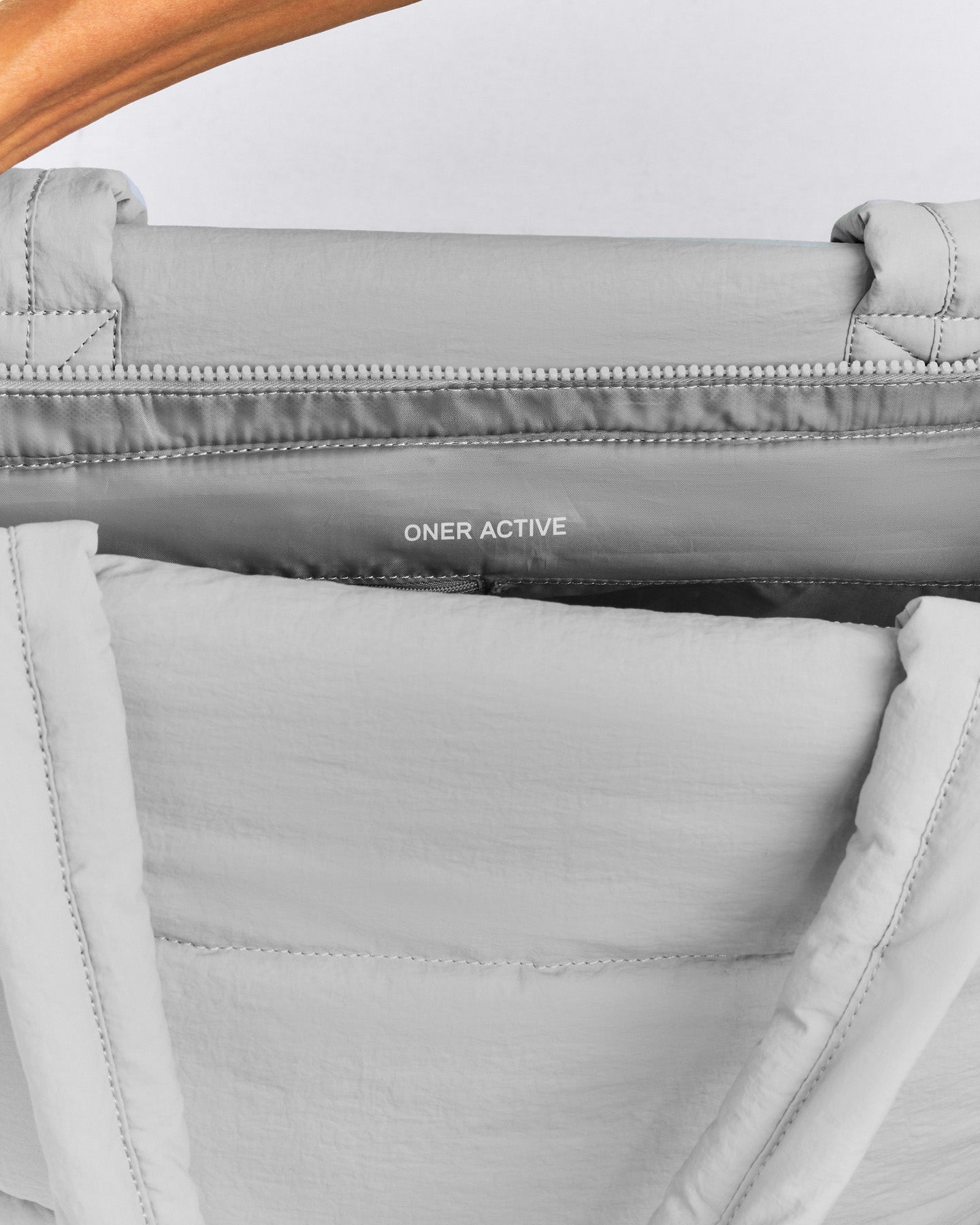 Quilted Tote Bag New Branding | Platinum Gray