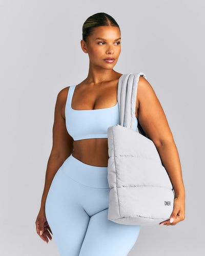 Quilted Tote Bag New Branding | Platinum Gray