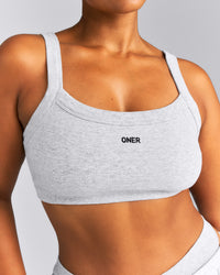 Seamless Scoop Neck Bralette | Gray Marl