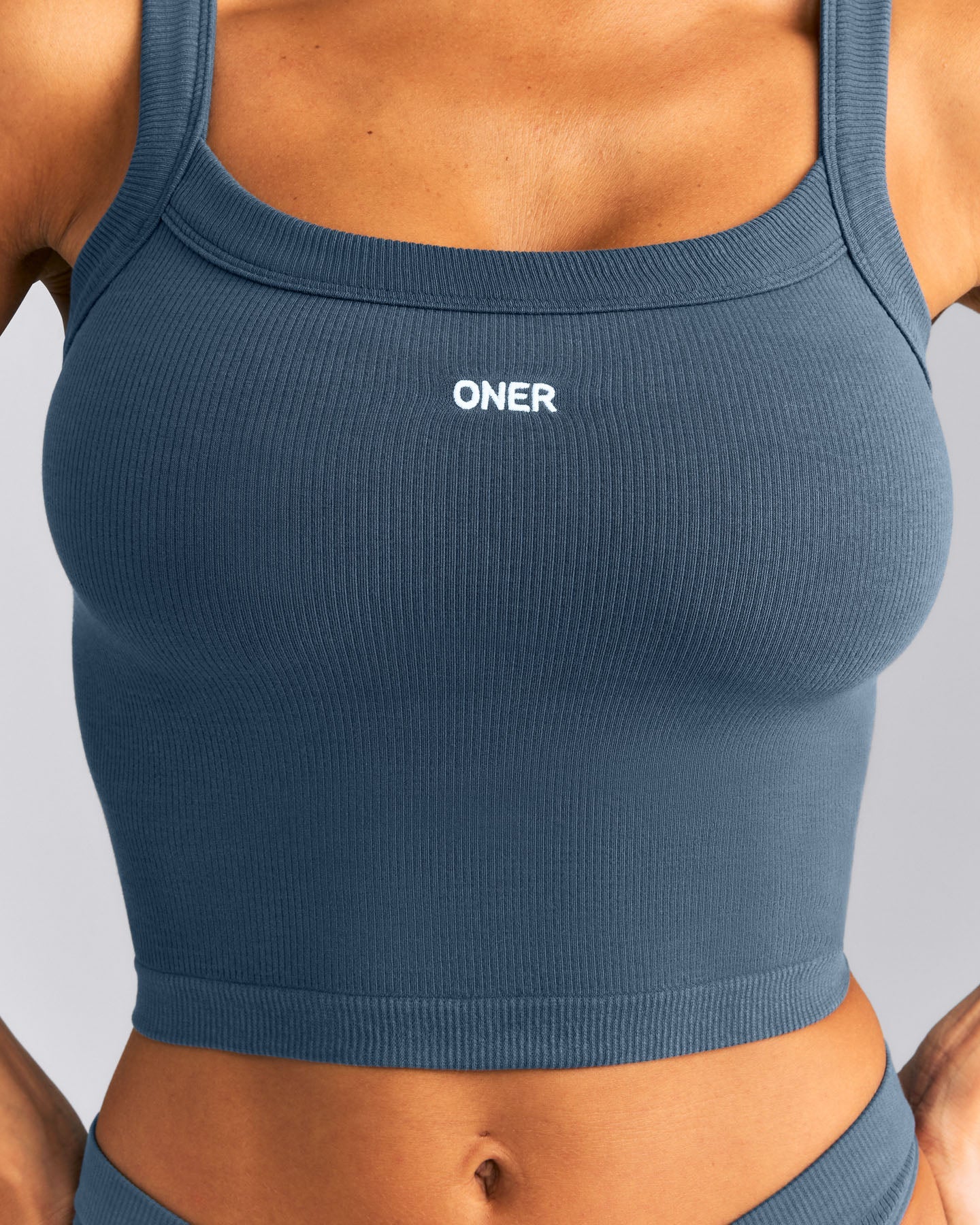 Seamless Scoop Neck Tank Top | Storm Blue