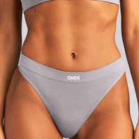 Seamless Thong | Warm Zinc Gray
