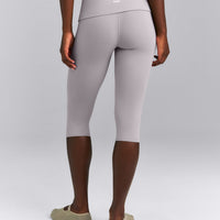 SoftMotion™ Fold Over Capri Leggings New Branding | Zinc Gray