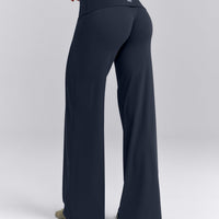 SoftMotion™ Fold Over Mid Rise Straight Leg Pants New Branding | True Blue