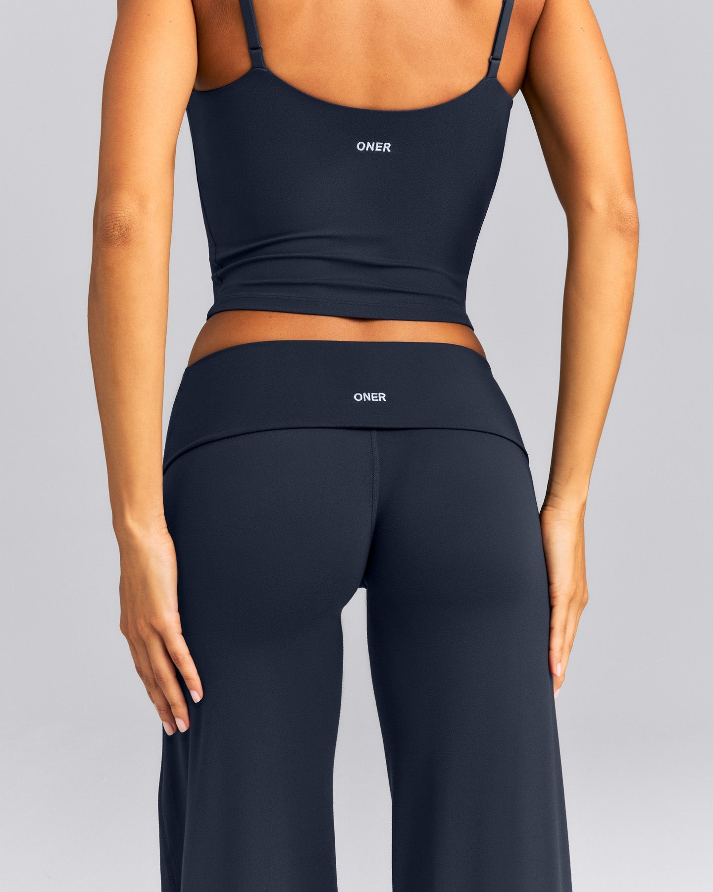 SoftMotion™ Fold Over Mid Rise Straight Leg Pants New Branding | True Blue