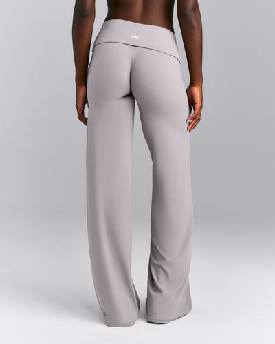 SoftMotion™ Fold Over Mid Rise Straight Leg Pants New Branding | Zinc Gray
