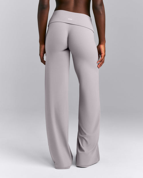 SoftMotion™ Fold Over Mid Rise Straight Leg Pants New Branding | Zinc Gray