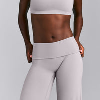 SoftMotion™ Fold Over Mid Rise Straight Leg Pants New Branding | Zinc Gray