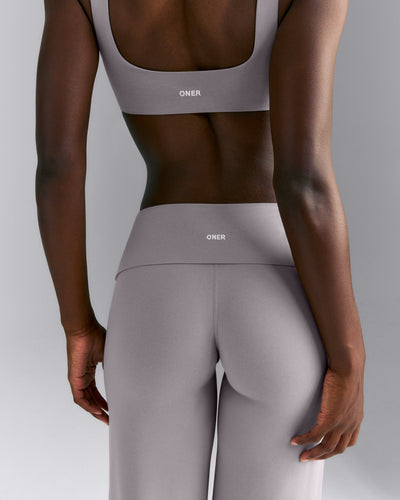 SoftMotion™ Fold Over Mid Rise Straight Leg Pants New Branding | Zinc Gray