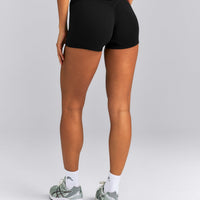 SoftMotion™ Mid Rise Micro Shorts 4" New Branding | Black