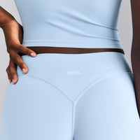 SoftMotion™ Mid Rise Micro Shorts 4" New Branding | Mist Blue