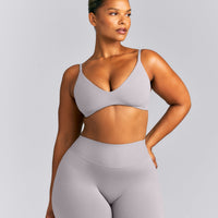 SoftMotion™ Strappy Scoop Bralette | Zinc Gray