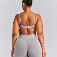 SoftMotion™ Strappy Scoop Bralette | Zinc Gray