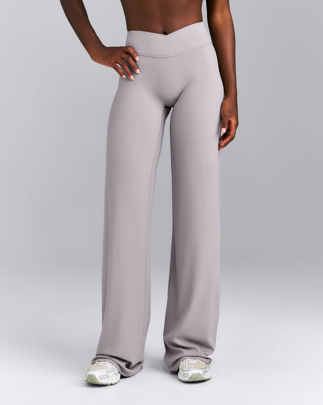SoftMotion™ Wrap Straight Leg Pants New Branding | Zinc Gray