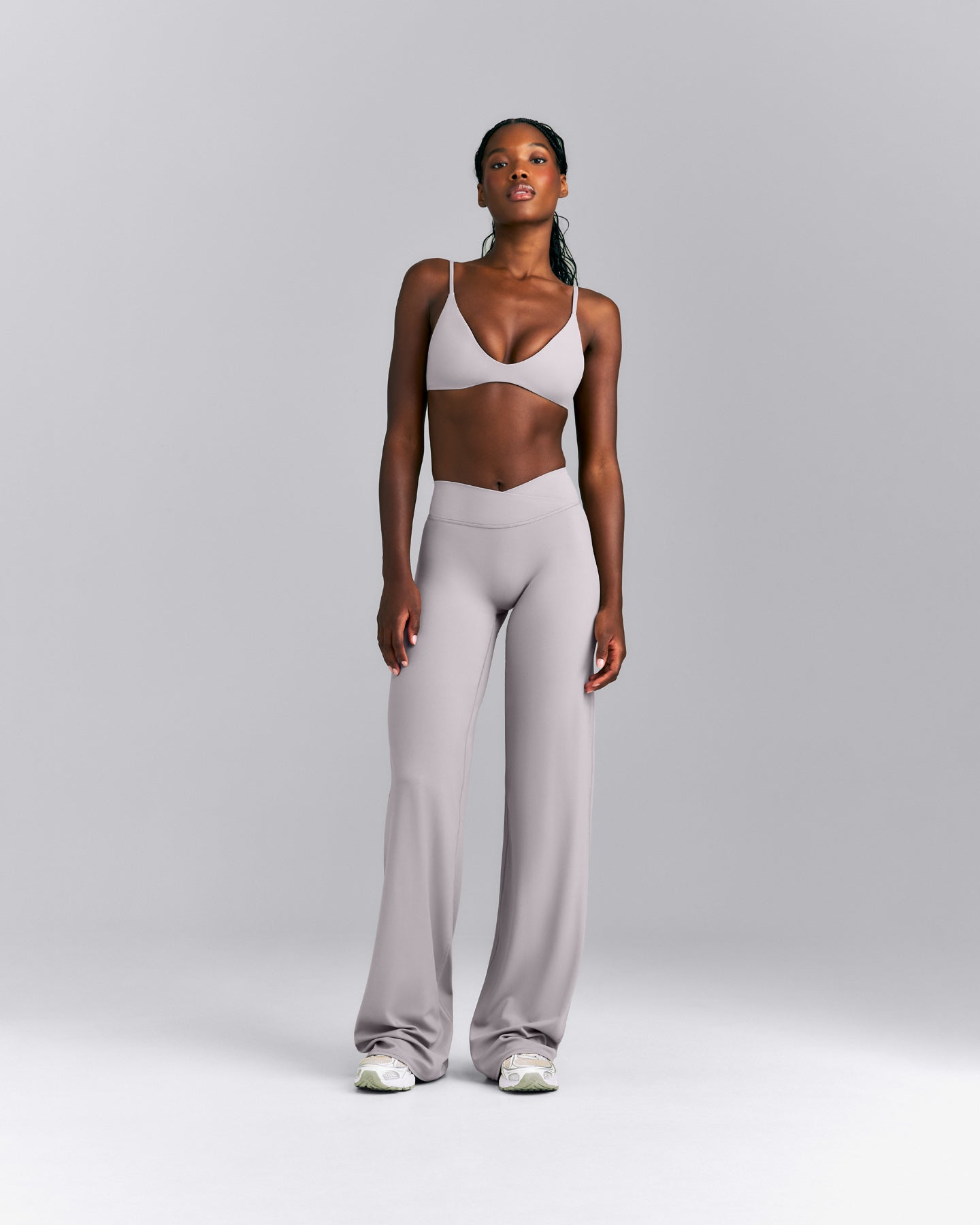 SoftMotion™ Wrap Straight Leg Pants New Branding | Zinc Gray