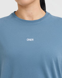 Classic Oner Graphic Oversized Lightweight T-Shirt | Moonstone Blue