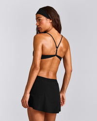 EasyLift™ Ultra Minimal Bralette with Gray Logo | Black