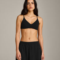 EasyLift™ Ultra Minimal Bralette with Gray Logo | Black
