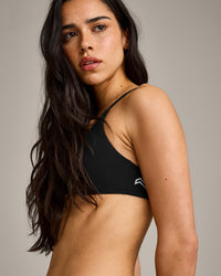EasyLift™ Ultra Minimal Bralette with Gray Logo | Black
