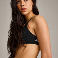 EasyLift™ Ultra Minimal Bralette with Gray Logo | Black