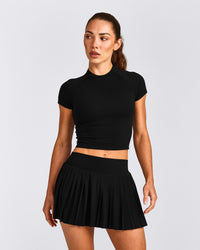 Oner Seamless Fitted Top | Black