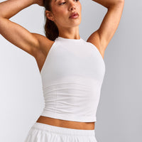 Oner Seamless Fitted Tank Top | White