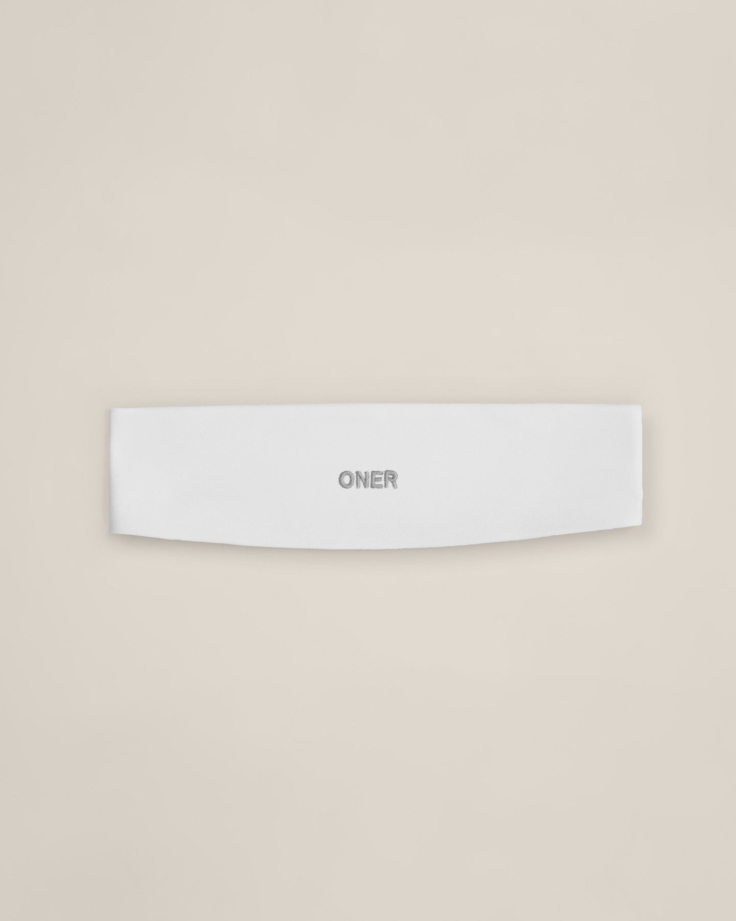 SoftMotion™ Headband with Gray Logo | White