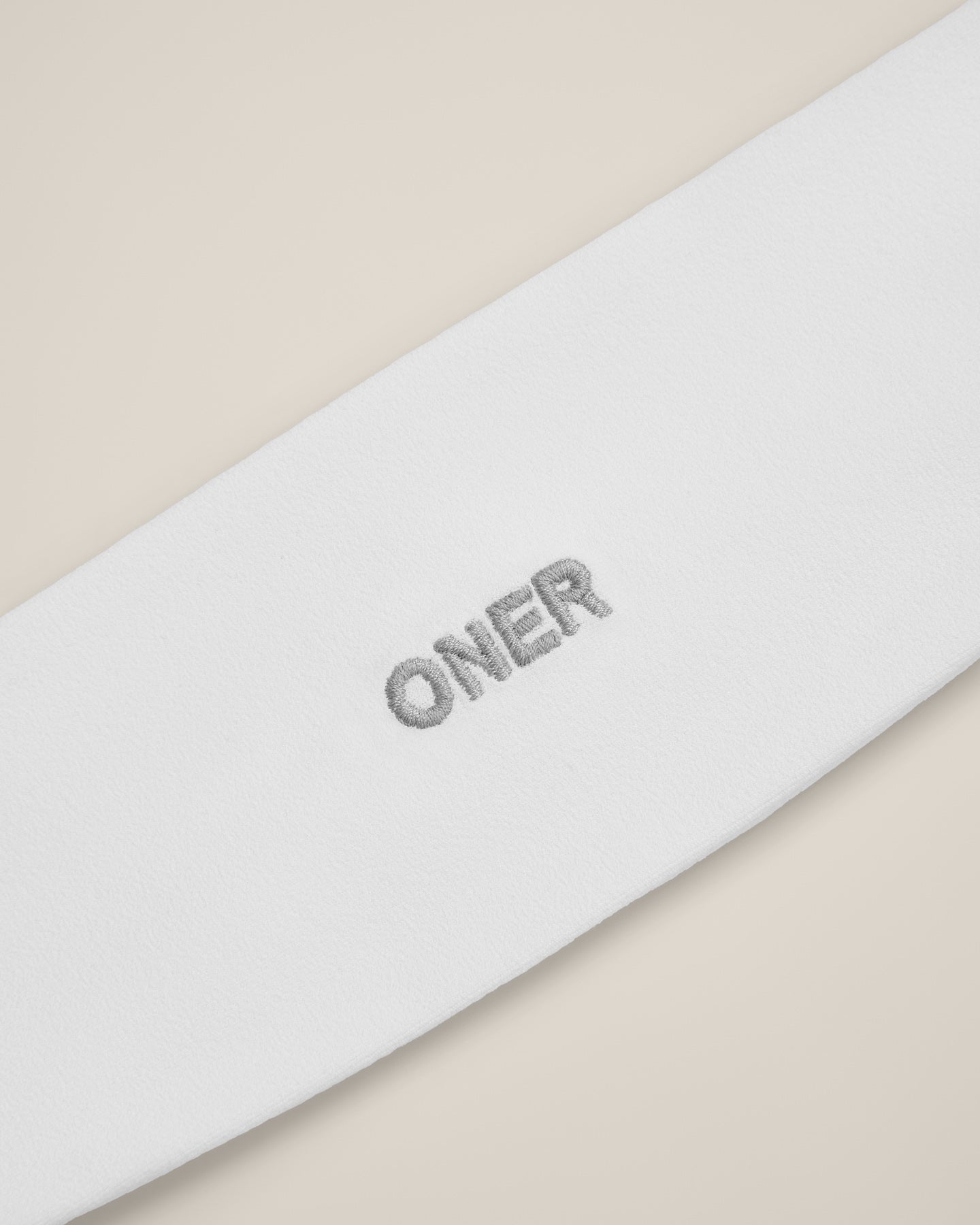 SoftMotion™ Headband with Gray Logo | White
