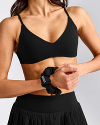 SoftMotion™ Scrunchie with Gray Logo | Black